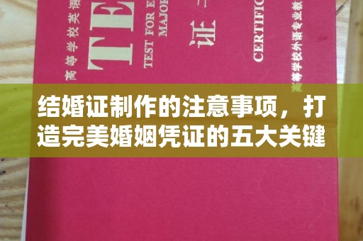广宁结婚证制作的注意事项，打造完美婚姻凭证的五大关键点